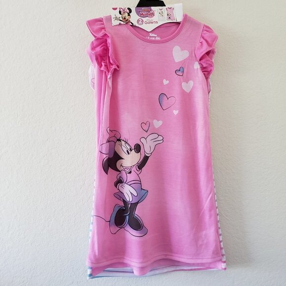 NWT - Disney Minnie Mouse Kids' Set of 2-pack Nightgown - Size 6 - Picture 3 of 5